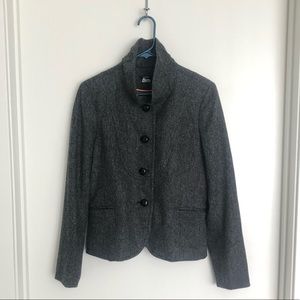 J. Crew Gray Wool Herringbone Bella Jacket - 12